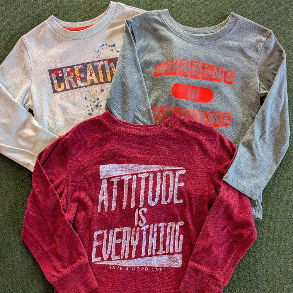 Bundle Boy's Long Sleeve T-shirts 5T 💙